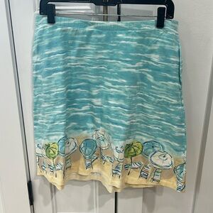 J Jill Beach scene skirt Size Medium